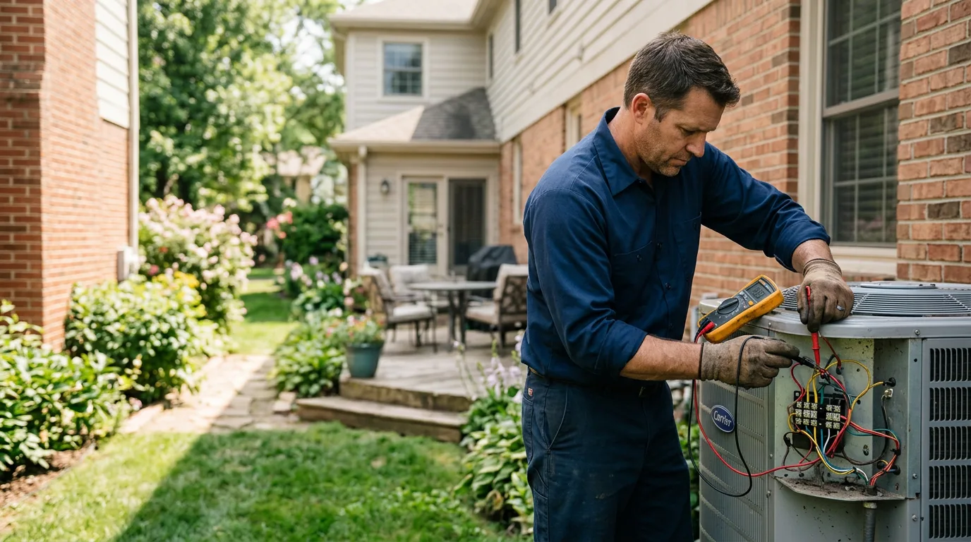 HVAC technician working near Auburn Hills, MI